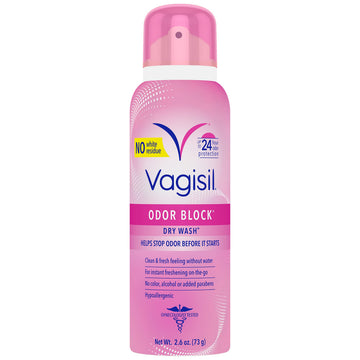 Vagisil Odor Block Dry Wash Spray for Feminine Hygiene, Gynecologist Tested, Hypoallergenic, 2.6 Ounces Vagisil uk supplements