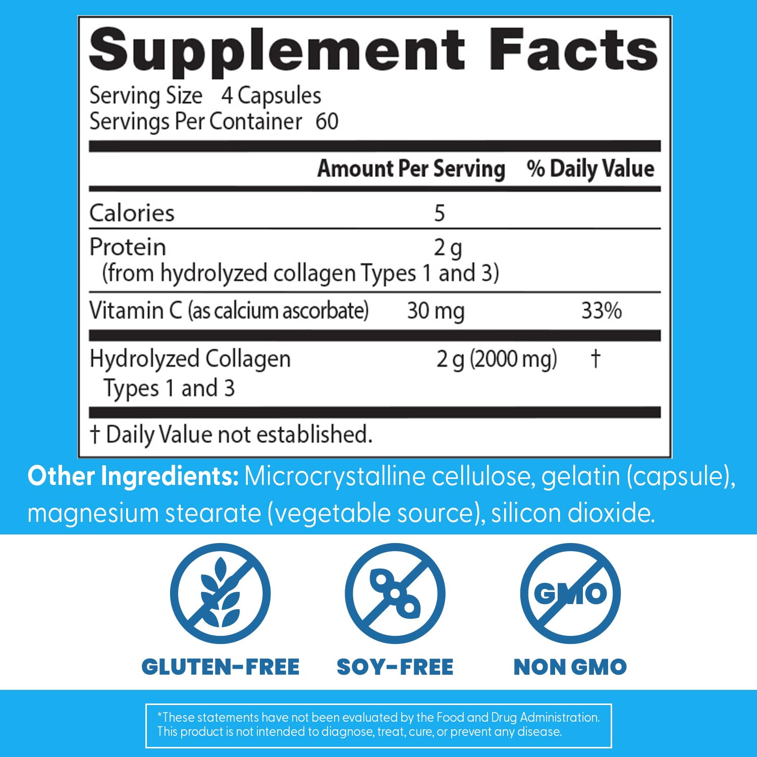 Doctor's Best Collagen Types 1 & 3 with Vitamin C, Non-GMO, Gluten Free, Soy Free, Supports Hair, Skin, Nails, Tendons & Bones, 500 mg, 240 Caps (DRB-00263) Doctor's BEST uk supplements