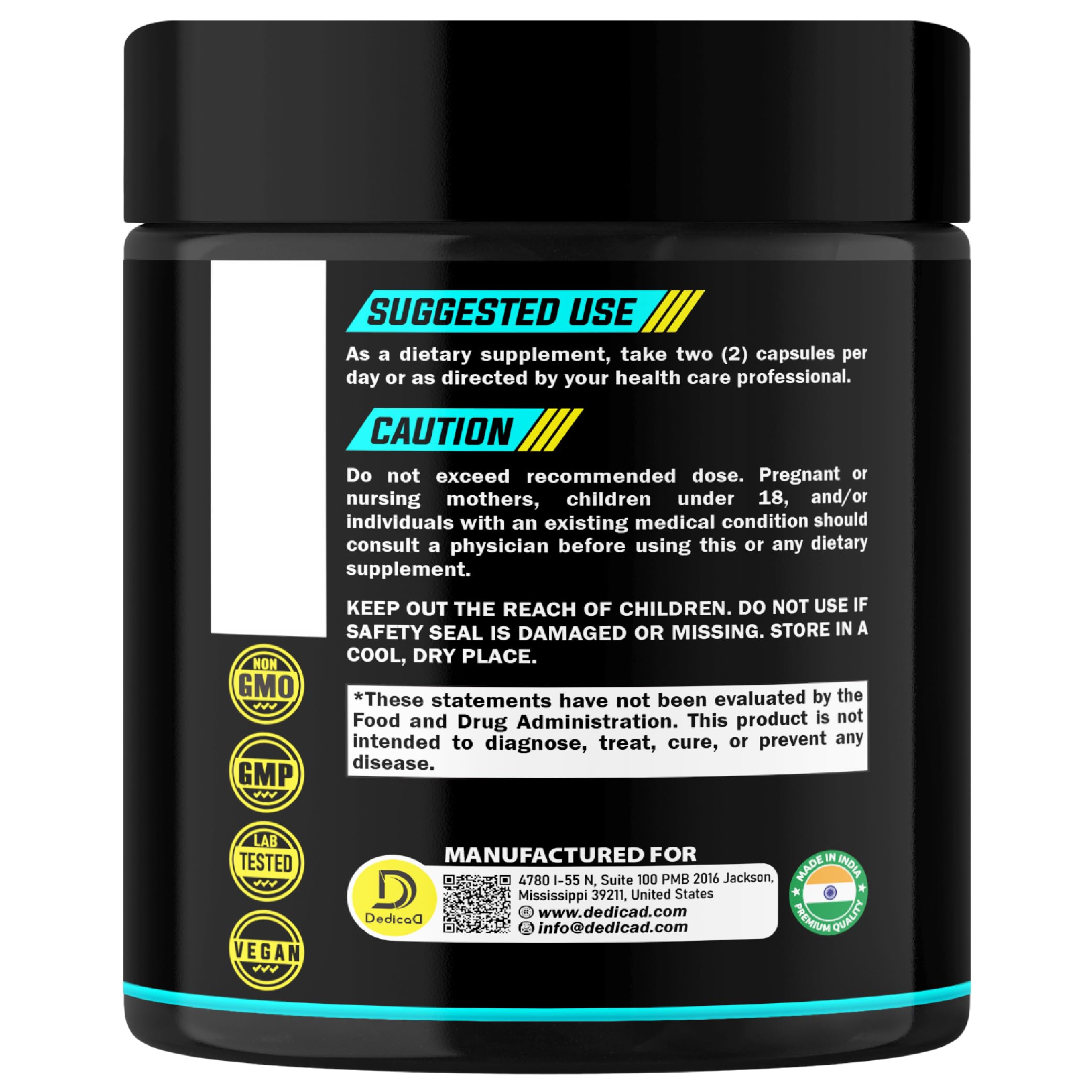DEDICAD Pao Pereira Bark Extract and Graviola Soursop - 150 Capsules Supply DEDICAD uk supplements