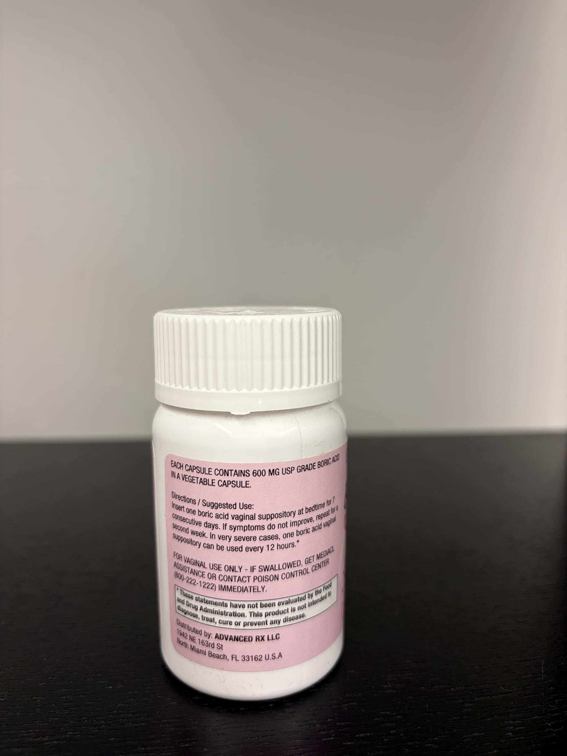 Puregen Labs Boric Acid 600 mg Vaginal Suppositories - 100% Pure | All Natural Without Dyes or Fillers | Made in USA - Supports Vaginal pH Balance and Odor Control (30 Count) P Puregen Labs uk supplements