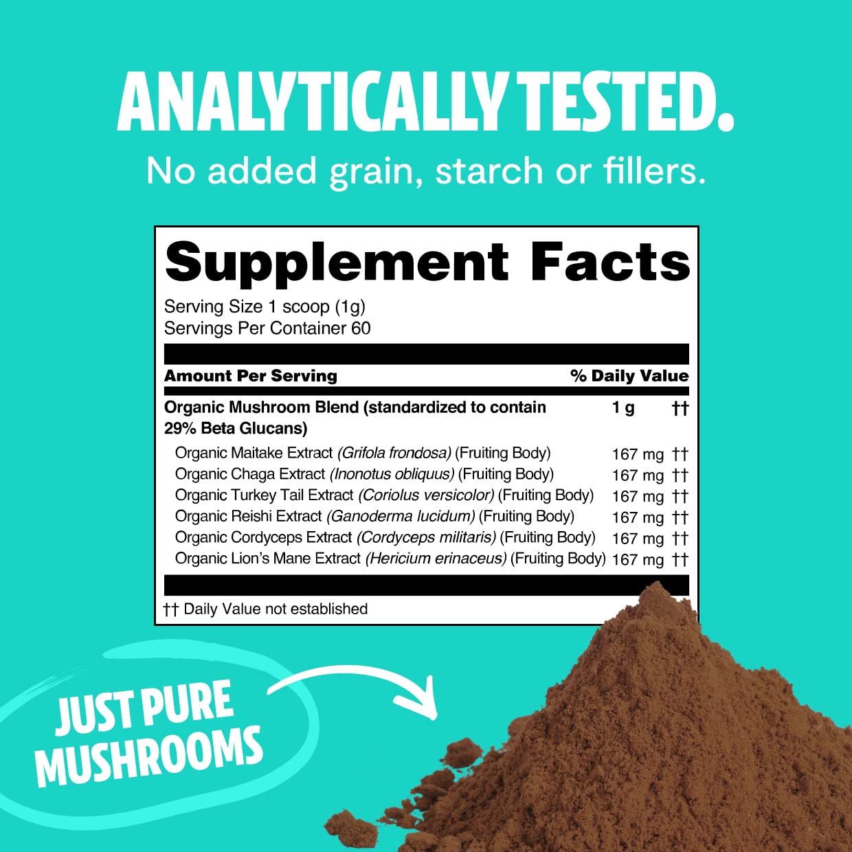 FreshCap Ultimate Mushroom Complex Powder - Lions Mane, Reishi, Cordyceps, Chaga FreshCap Mushrooms uk supplements