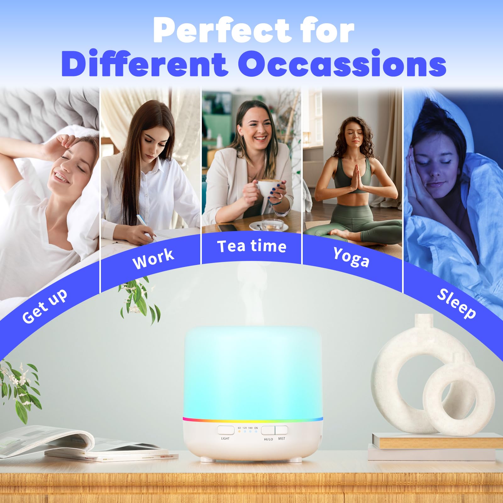 Otheya Scent Essential Oil Diffuser 2 Pack 200 ML Ultrasonic Cool Mist Humidifiers and Aroma Diffuser Otheya uk supplements