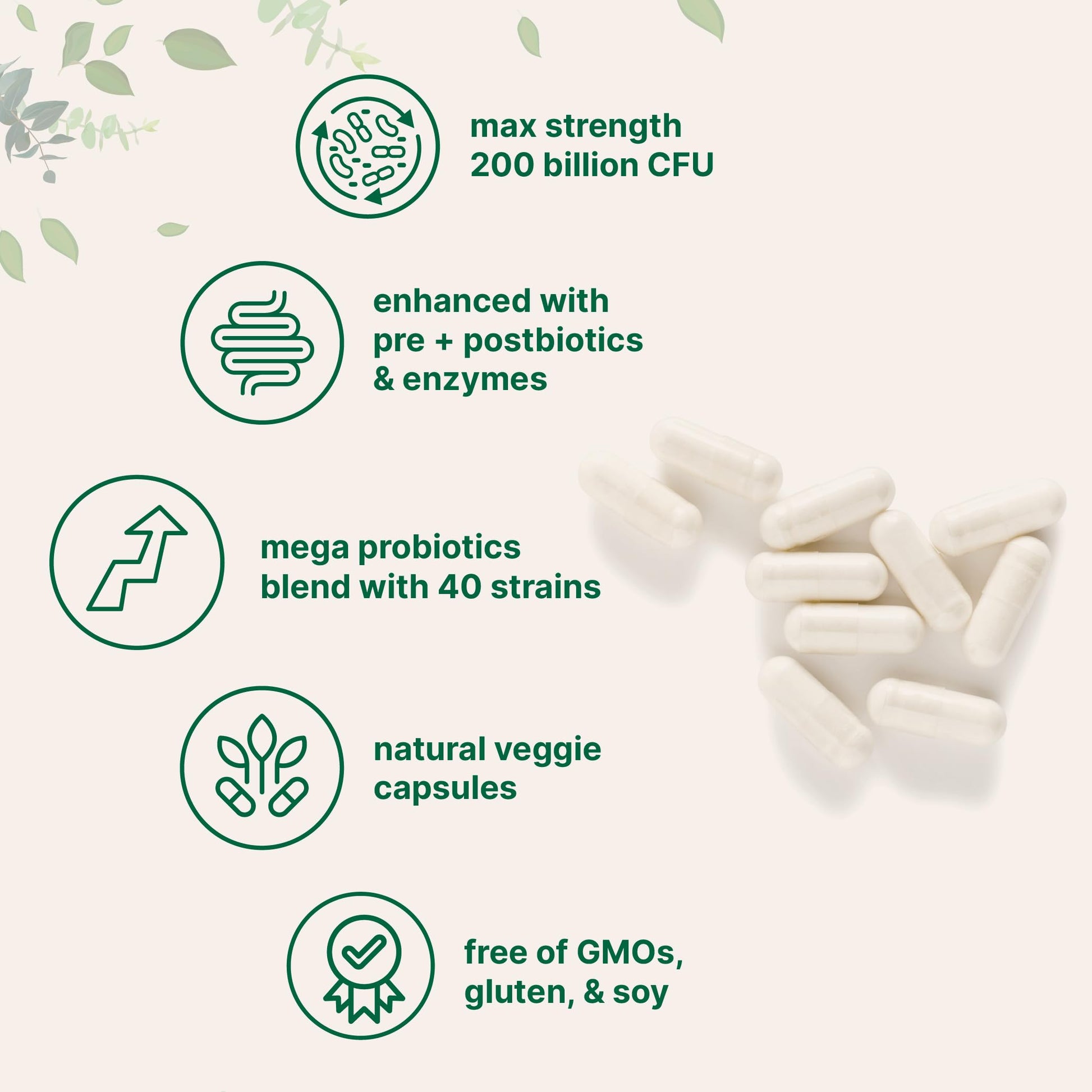 Micro Ingredients Probiotics 200 Billion CFU, 120 Veggie Capsules | Mega Probiotics for Men & Women | 40 Strains with Prebiotics, Postbiotics & Digestive Enzymes | Gut, Immune & Digestive Health Micro Ingredients uk supplements