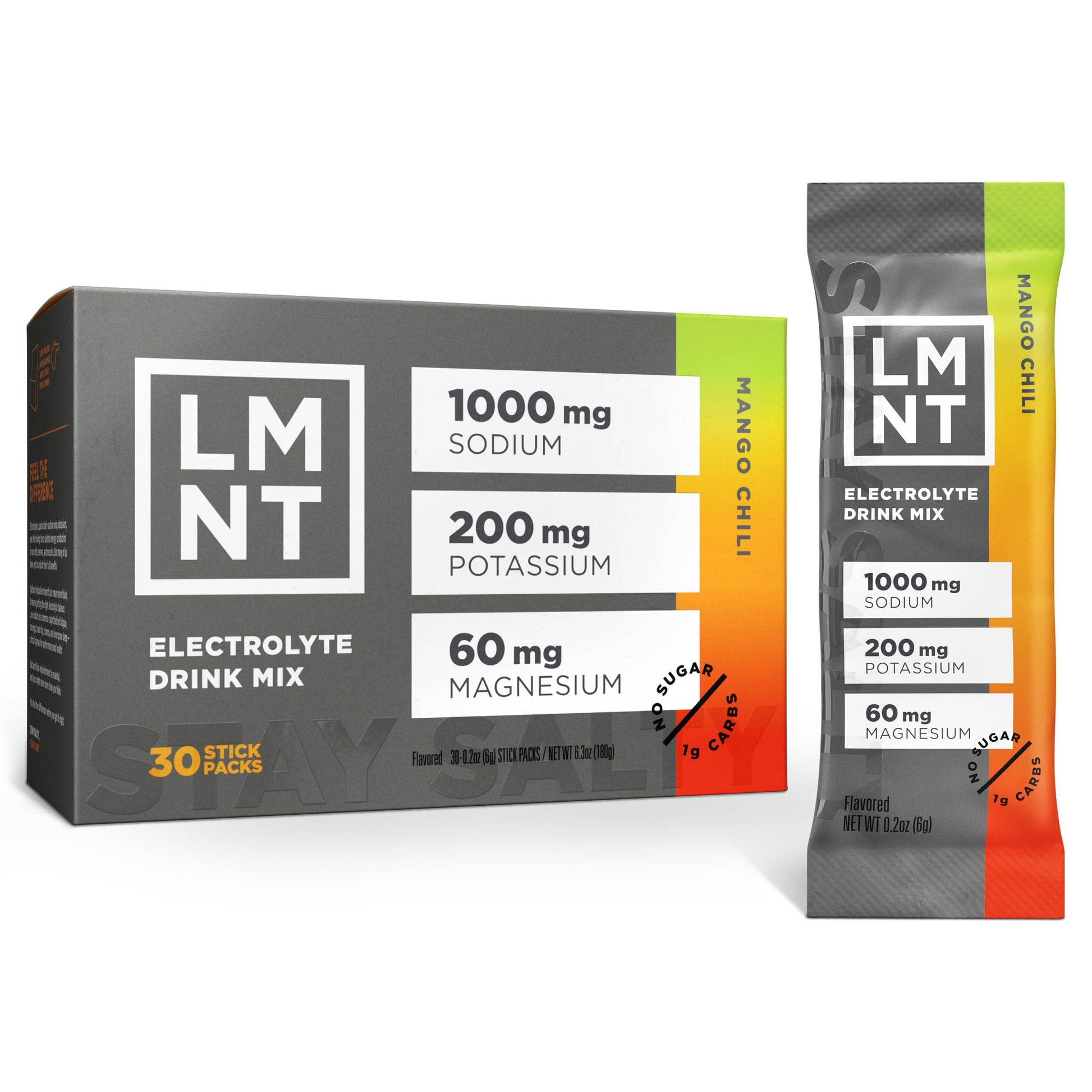LMNT Zero Sugar Electrolytes - Mango Chili Salt | Drink Mix | 30 Count Drink LMNT uk supplements