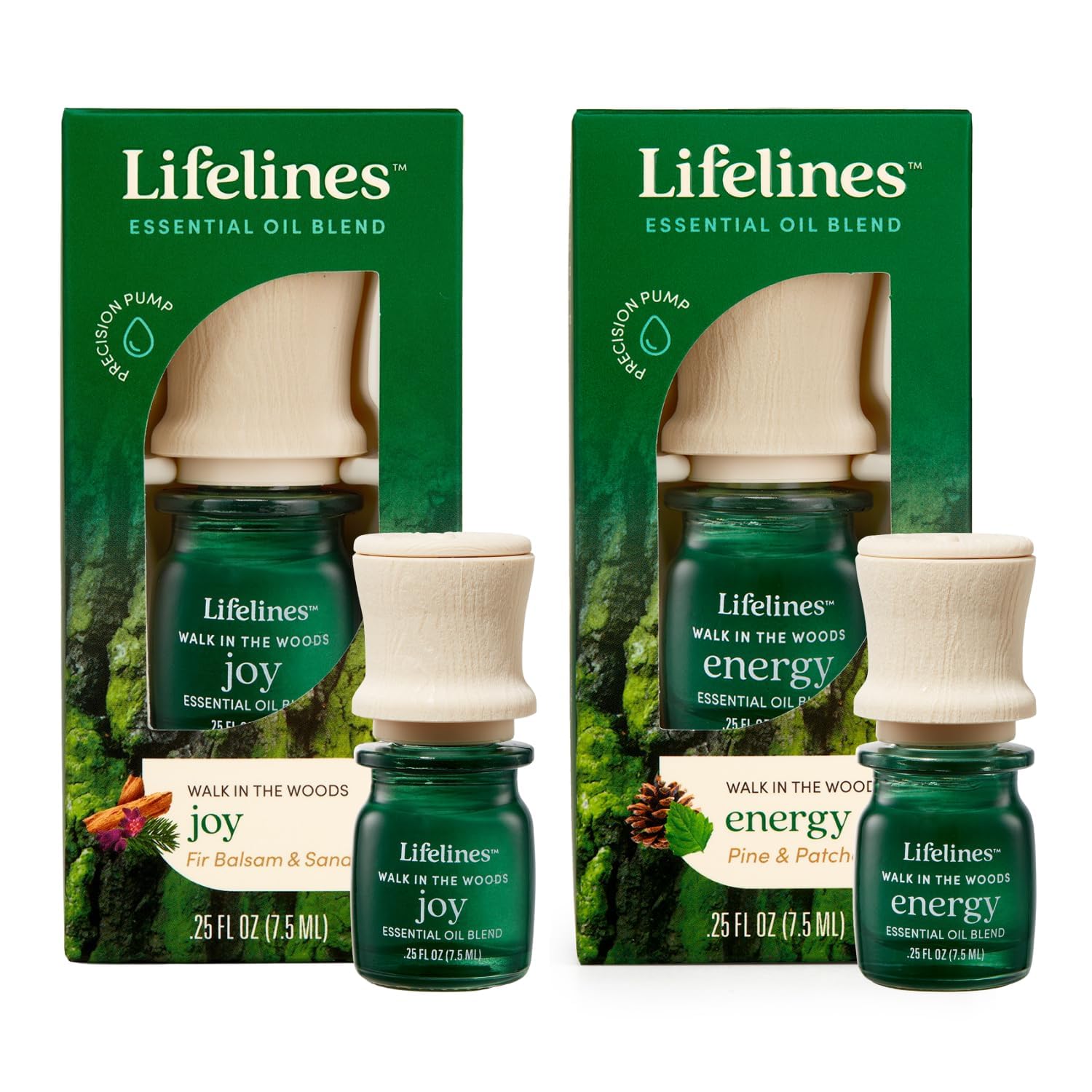 Lifelines Essential Oil Blend 2-Pack, Walk in The Woods: Energy & Joy Oils for Essential Oil Diffuser Lifelines uk supplements