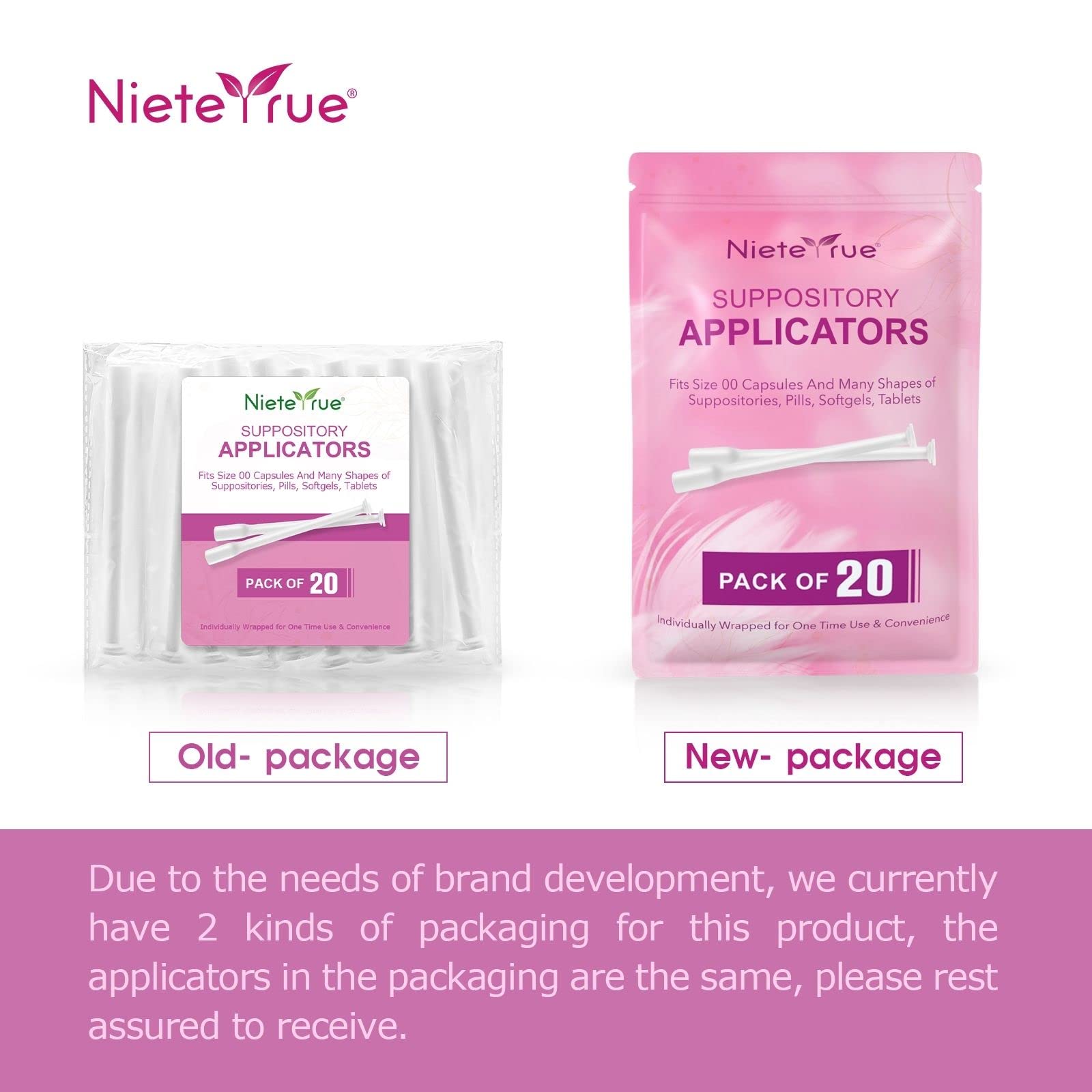 Nieteyrue (40 Packs) Disposable Vaginial Applicators Individually Wrapped Hygienic Fit Nieteyrue uk supplements