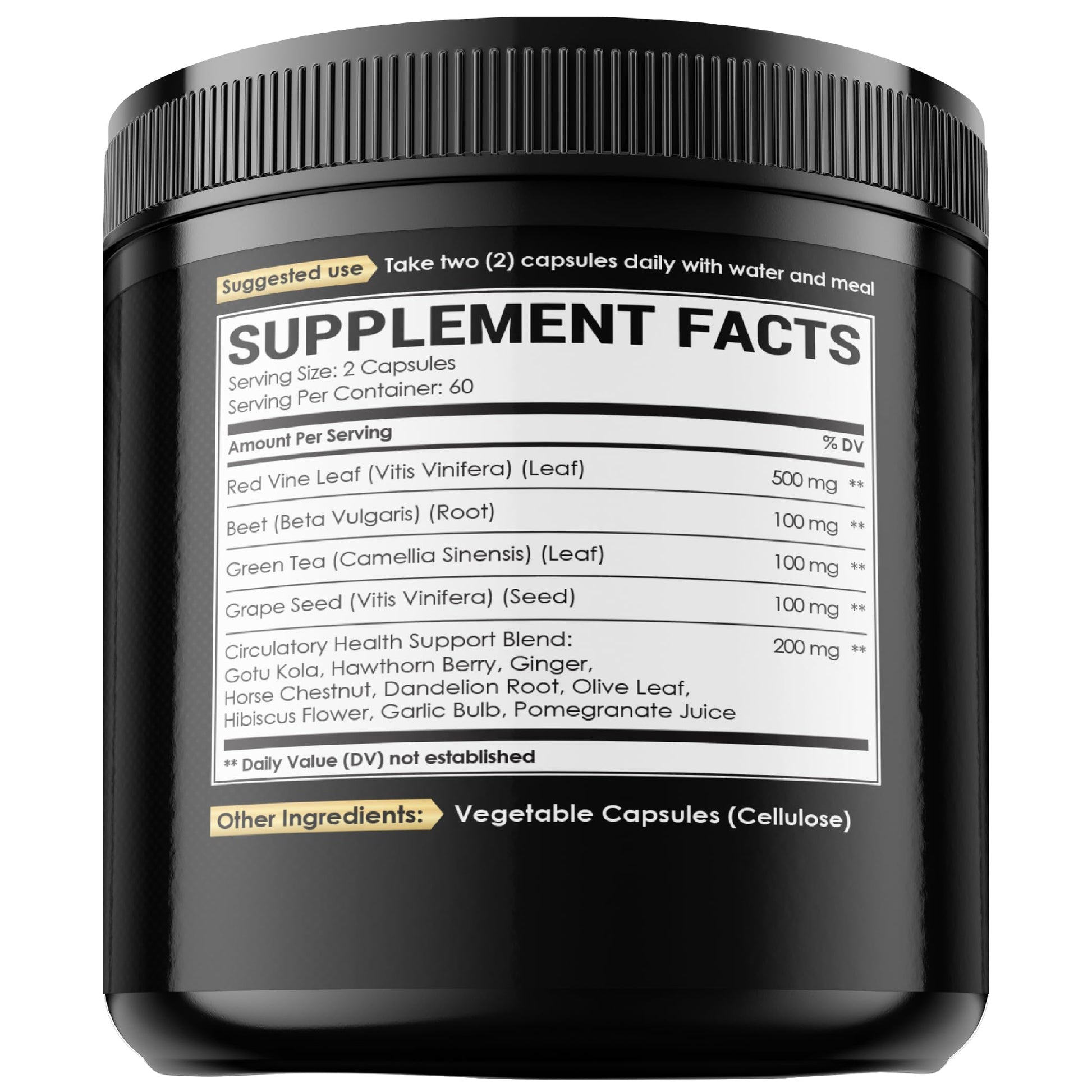 Red Vine Leaf Extract 15000mg Beet Root 3000mg Organic Green Tea 3000mg Supplement & More - Support Heart Health, Strength, Immune System & Body Management - 120 Vegan Capsules for 2-Month Supply NUQIIT uk supplements