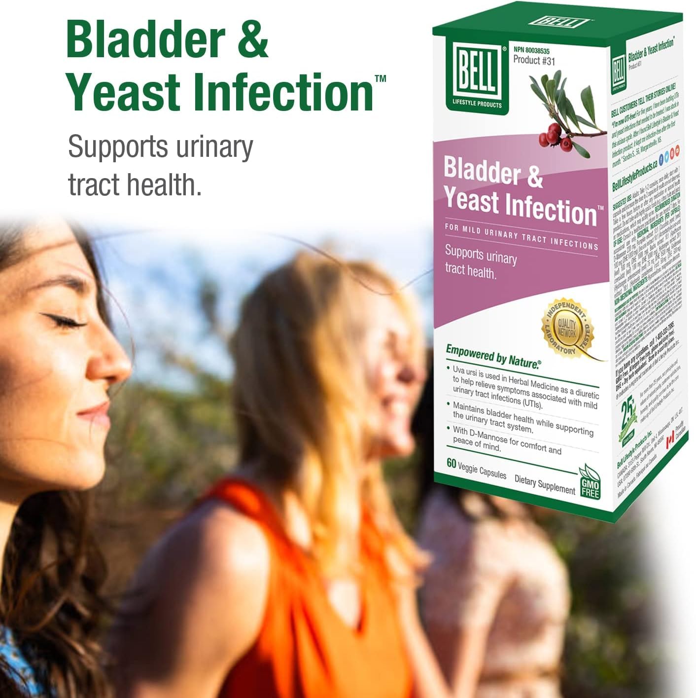 Bell Lifestyle Products Bladder Health and Yeast Balance - 60 Capsules Bell uk supplements
