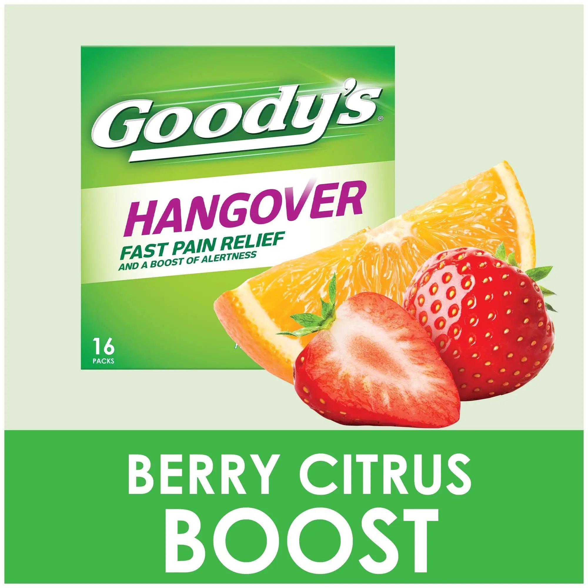 Goody's Hangover Powders, Fast Pain Relief & Boost of Alertness Berry Citrus, 4 ct (Pack of 1) Goody's uk supplements