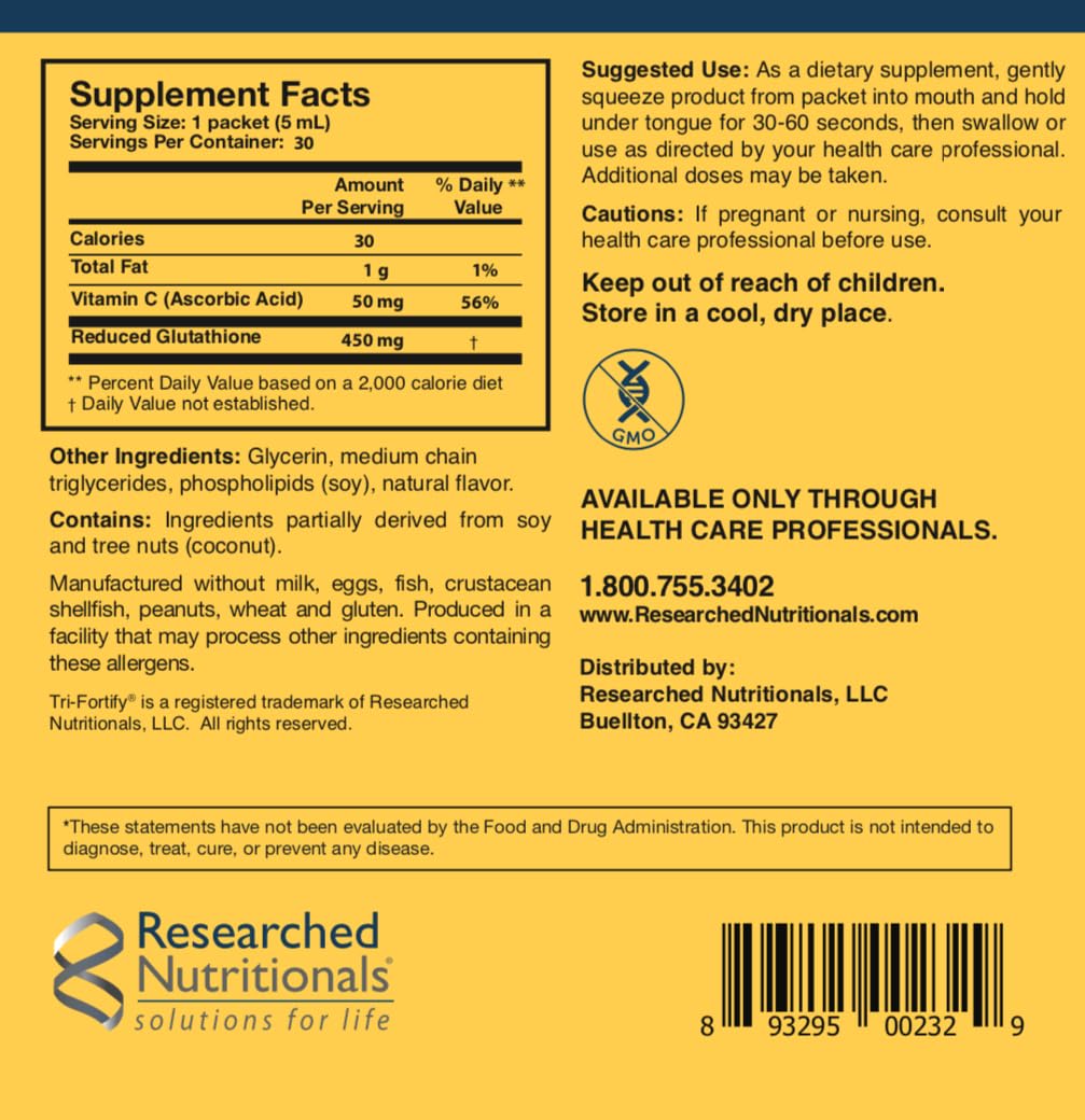 Researched Nutritionals Liposomal Glutathione (450mg) + Colostrum & Mushrooms Supplement for Immunity - Enhanced Immunity Duo - Tri-Fortify Watermelon + Transfer Factor Multi-Immune (2 Piece Set) Researched Nutritionals uk supplements