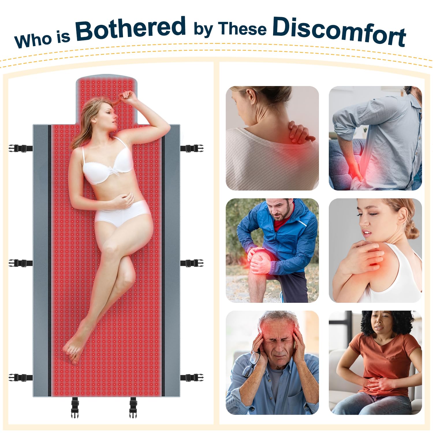 Red Light Therapy for Body - Full Body Red Light Therapy Mat, 71.0x33.31in, 2570Pcs 660nm & 850nm Kaoudt uk supplements