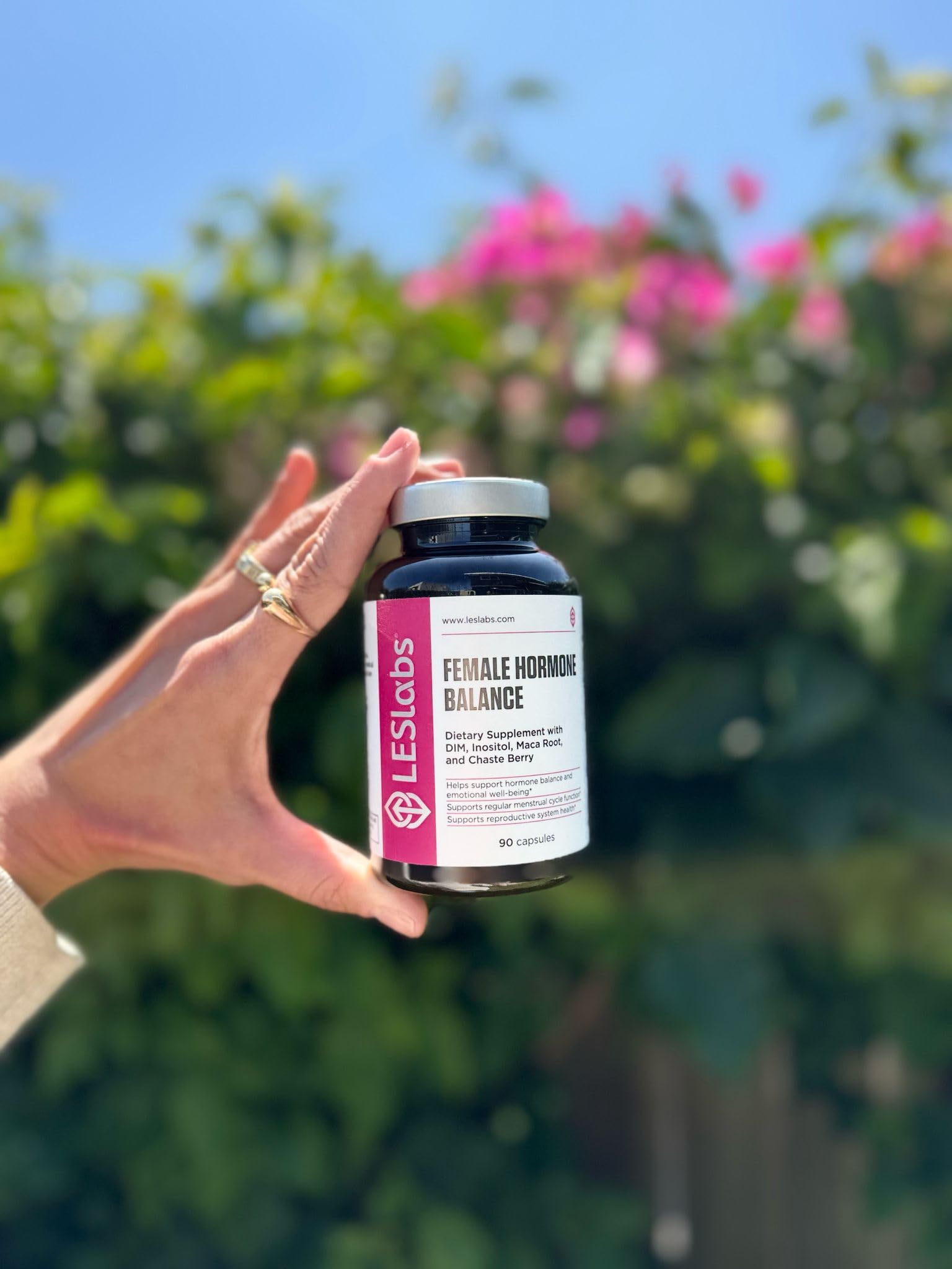 LES Labs Female Hormone Balance Supplement – Hormone Support for Women with Inositol, DIM, Vitex, Chaste Tree, Vitamin B6 & Folate – Menstrual Cycle & Fertility Support – 90 Capsules – Non-GMO LES Labs uk supplements