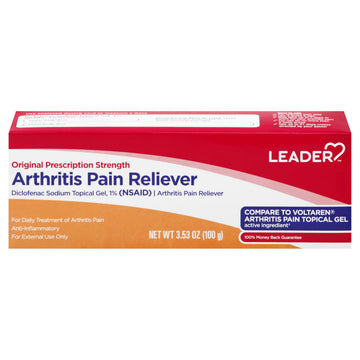 Leader Arthritis Pain Relief Gel, Original Prescription Strength, Diclofenac Sodium Topical Gel 1%, for Adults, Both Men & Women, and Children 12+, Compare to Voltaren, 3.53 Oz Leader uk supplements