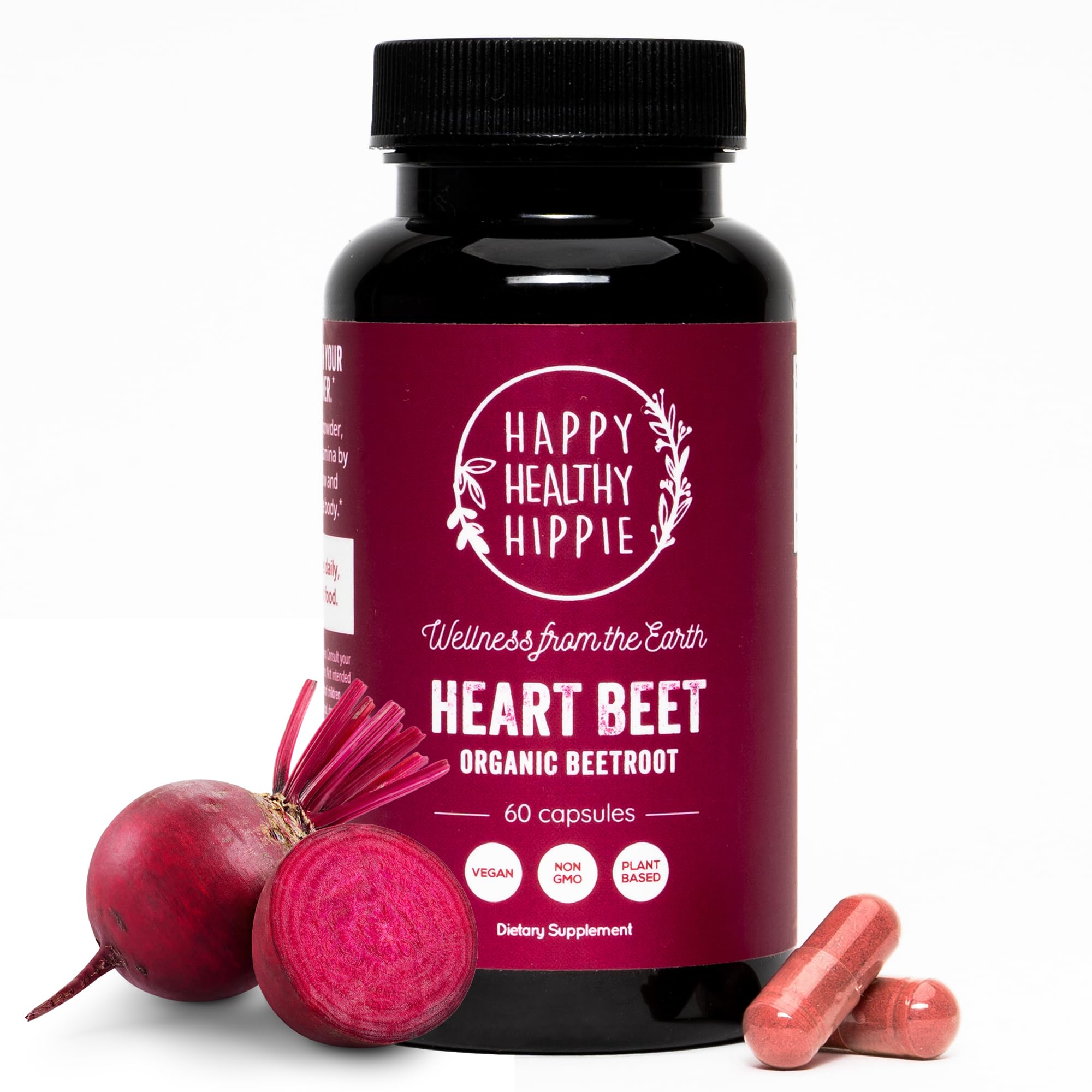 Organic Beet Root Capsules [1,300mg Superfood] - Blood Pressure Support Supplements Happy Healthy Hippie uk supplements
