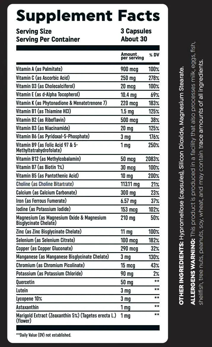 Multi VIT by HTLT | Complete Multivitamin for Men and Women | Daily Energy and Immunity Supplement | HTLT Supps uk supplements