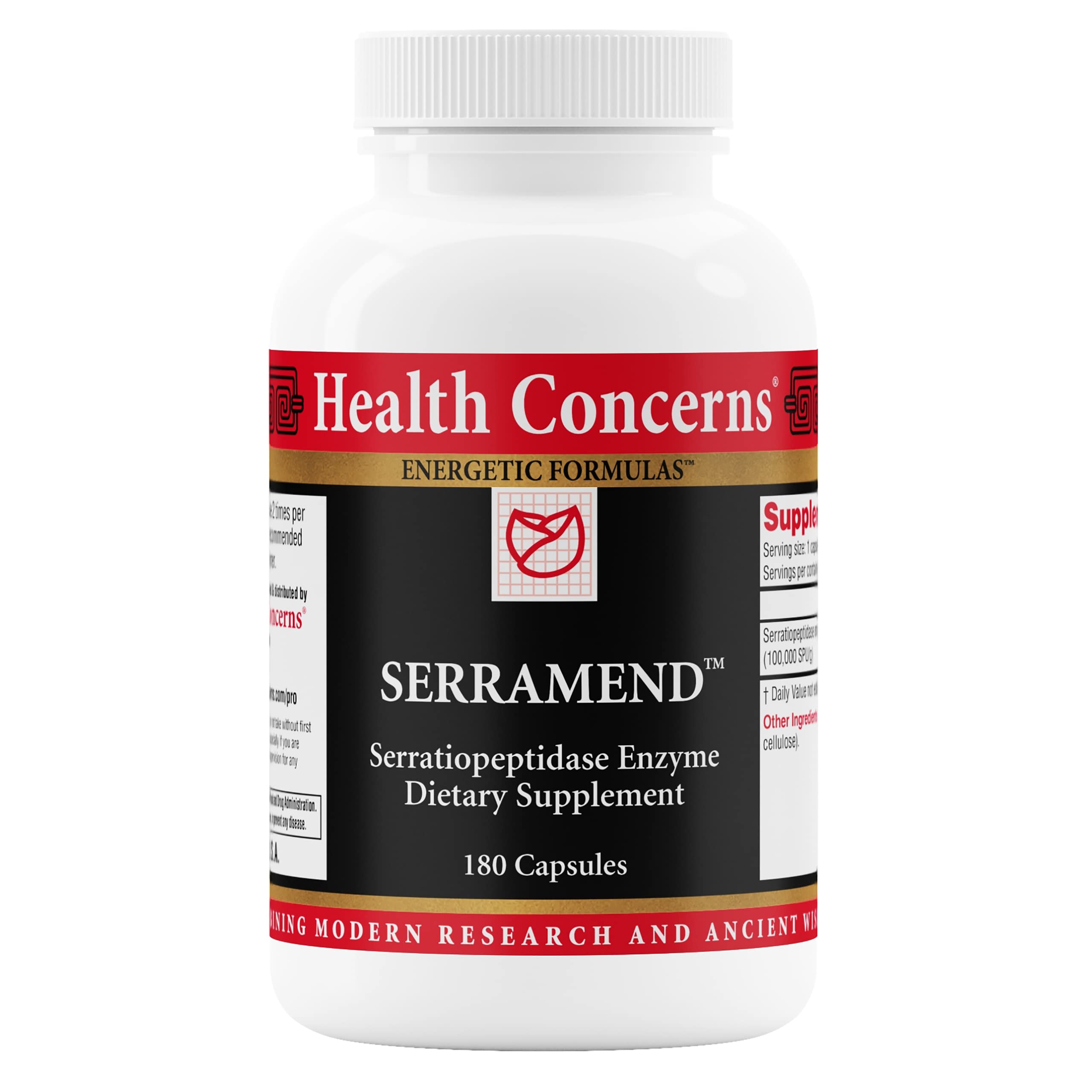Health Concerns Serramend – Immune Defense Support Supplement – Serrapeptase Proteolytic Enzyme – Blood Circulation – Chinese Herbal Supplement for Men & Women – 180 Capsules Health Concerns uk supplements