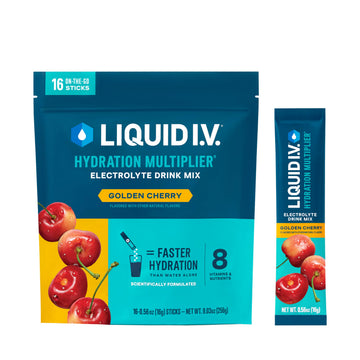 Liquid I.V.® Hydration Multiplier - Golden Cherry | Electrolyte Powder Drink Mix | 1 Pack (16 Servings) Liquid I.V. uk supplements