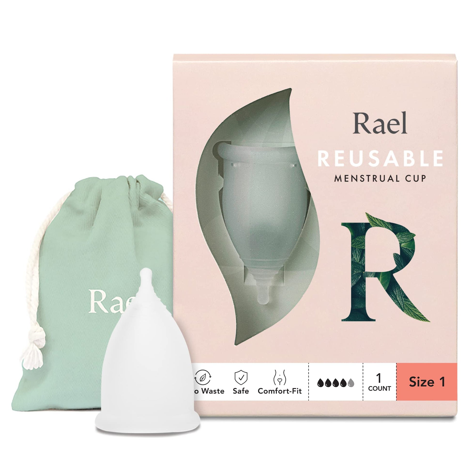 Rael Period Cup, Soft Reusable Menstrual Cups for Women - Medical-Grade Silicone, Period Cups Rael uk supplements