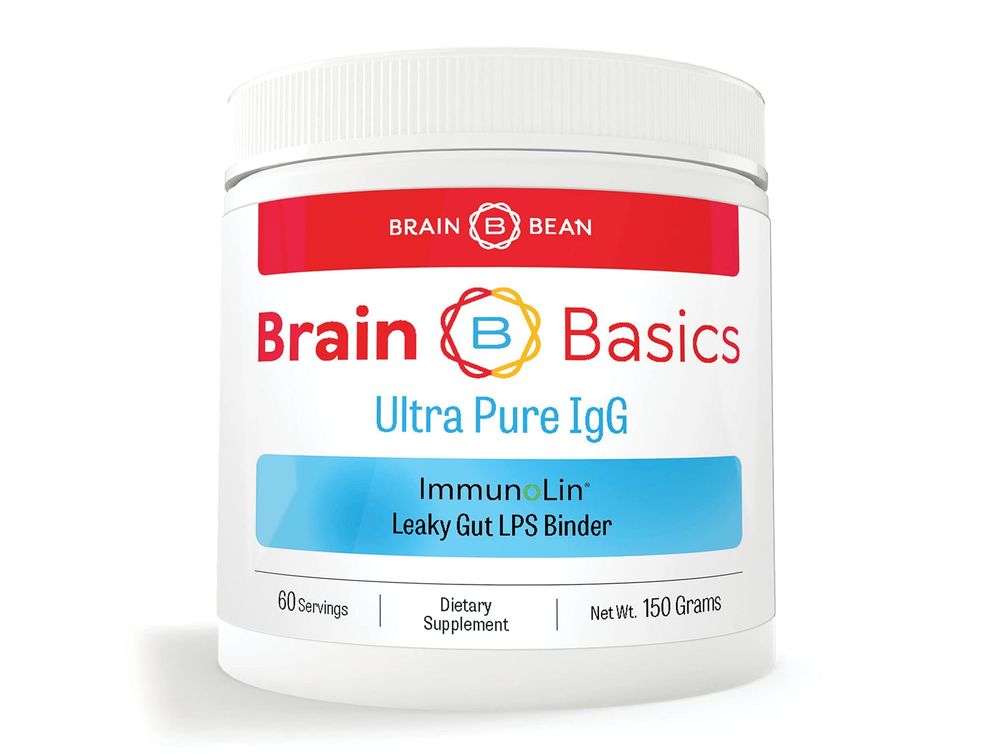 Brain Basics Ultra Pure IgG Supplement - Dairy-Free Supplement IgG-Immunolin Powder, Blended Vitamin & Mineral Supplements, 150g, 60 Servings Brain Bean uk supplements