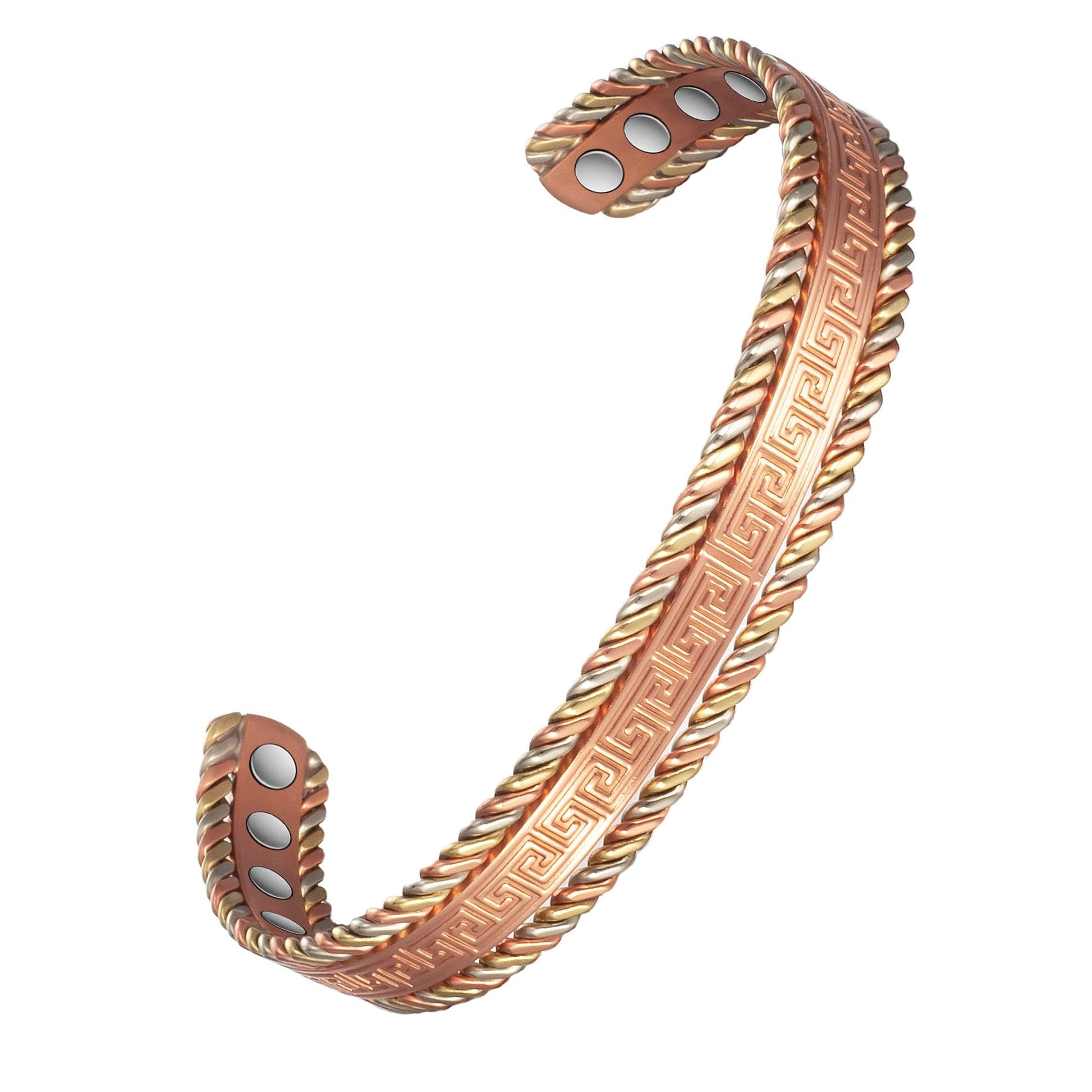 EnerCoppeX Copper Magnetic Bracelet for Women, 99.99% Pure Copper Cuff with 3500 Gauss Magnets (A) EnerCoppeX uk supplements