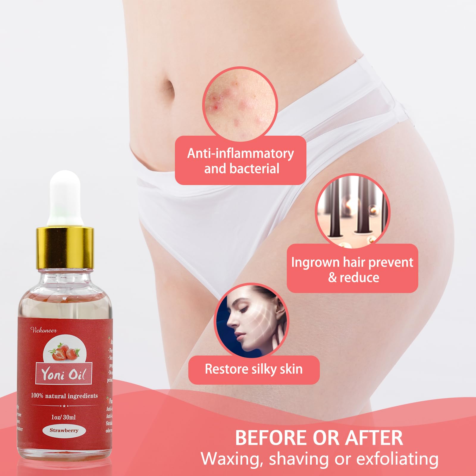 3 Pack Feminine Wash Yoni Bar Yoni Oil Set for Women, Yoni Wash for Balance Vagina PH Wetness tovaginsh uk supplements