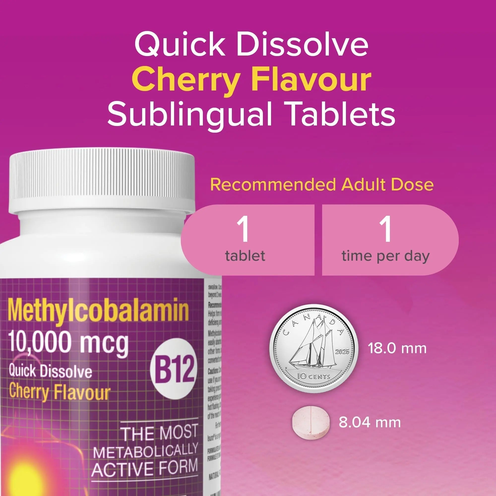 Natural Factors B12 Methylcobalamin, 10,000 mcg, Cherry, 30 Chewable Tablets Natural Factors uk supplements