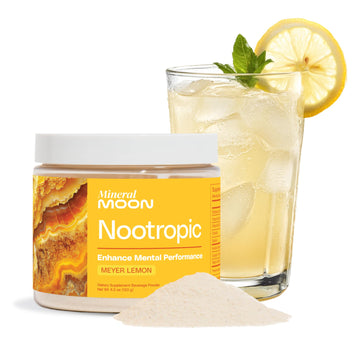Mineral Moon Premium Cognitive Ignition Nootropic Powder - Brain Supplements For Memory & Focus - Sage Extract, B Vitamins,Cognizine Citicoline& nooLVL - Supports Mental Clarity - No Caffeine or Sugar Mineral Moon uk supplements