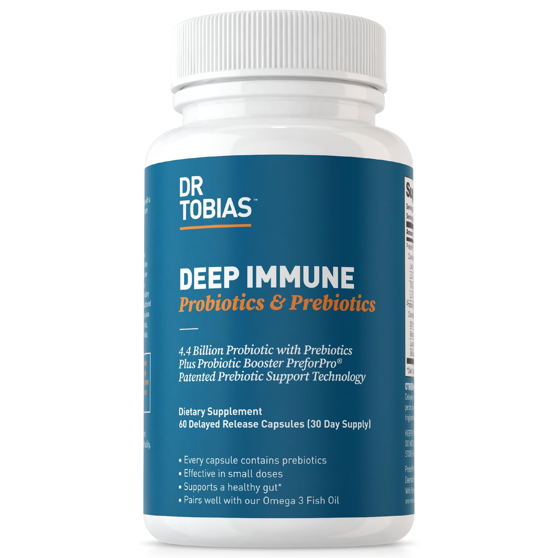 Dr. Tobias Deep Immune Probiotics & Prebiotics, 4.4 Billion CFU Probiotics for Women Dr. Tobias uk supplements