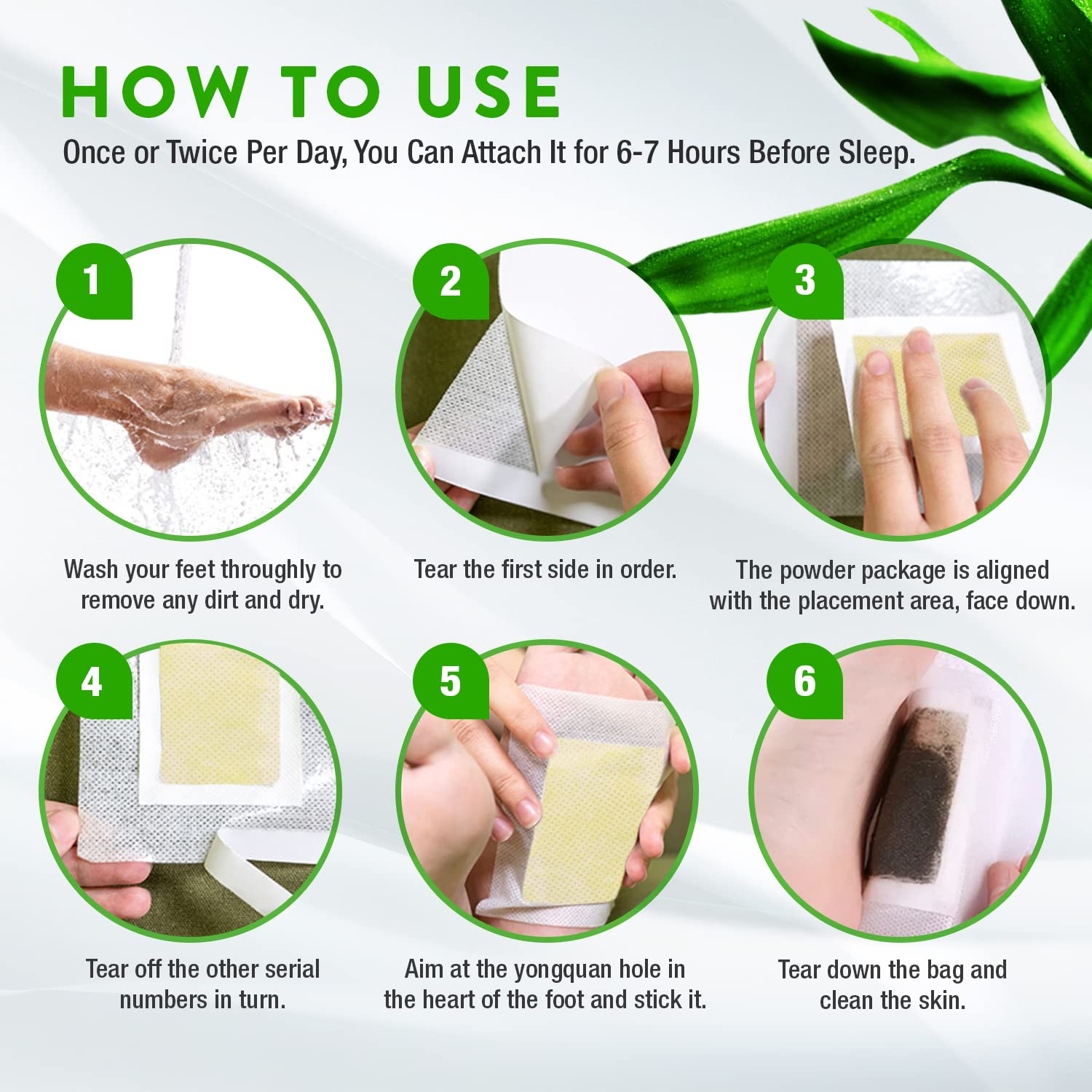 Foot Paches, Premium Deep Cleansing Foot Pads, Bamboo Foot Paches Rantherm uk supplements