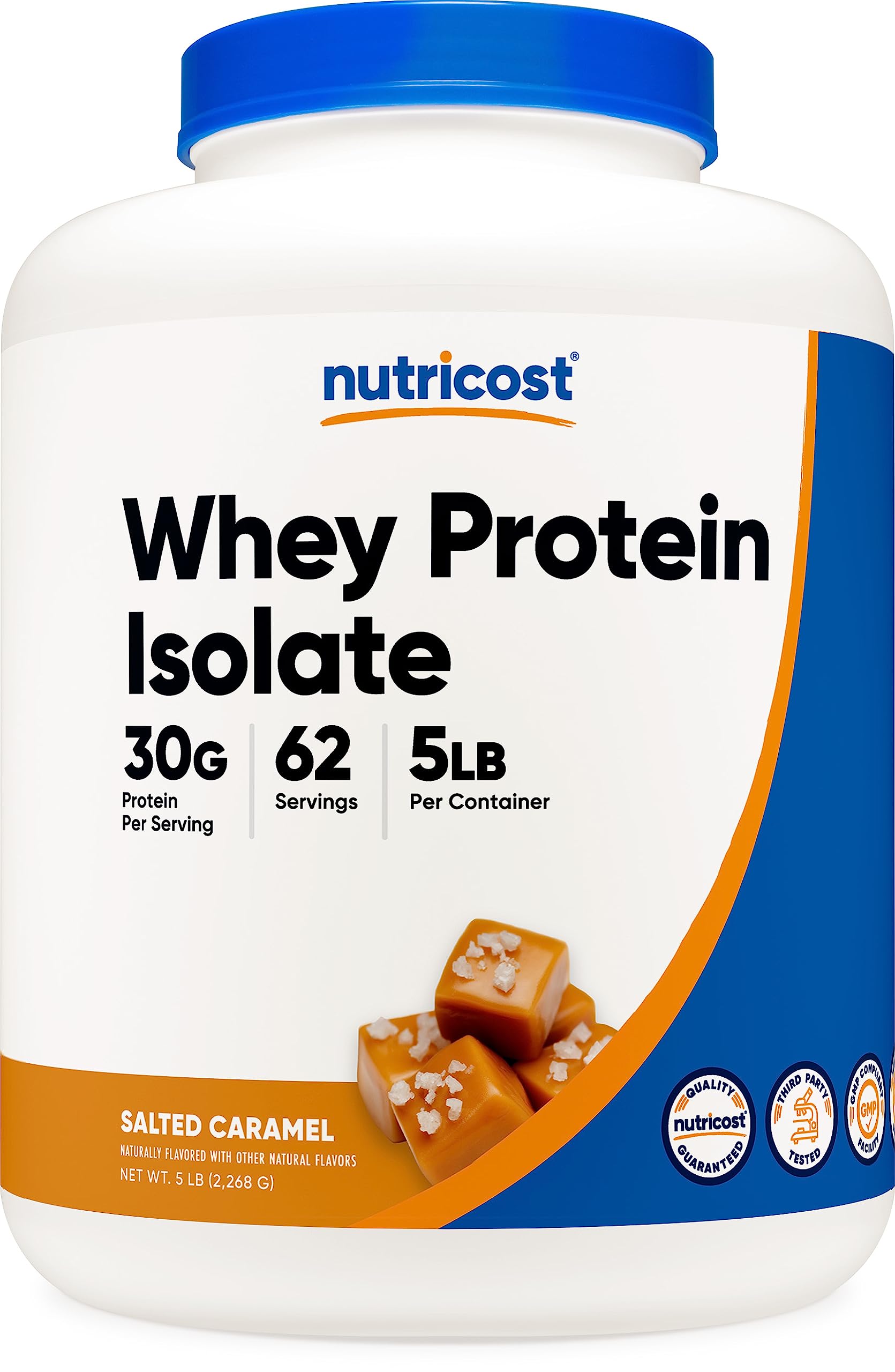 Nutricost Whey Protein Isolate (Salted Caramel, 5LBS) Nutricost uk supplements