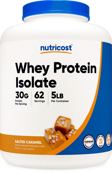 Nutricost Whey Protein Isolate (Salted Caramel, 5LBS) Nutricost uk supplements