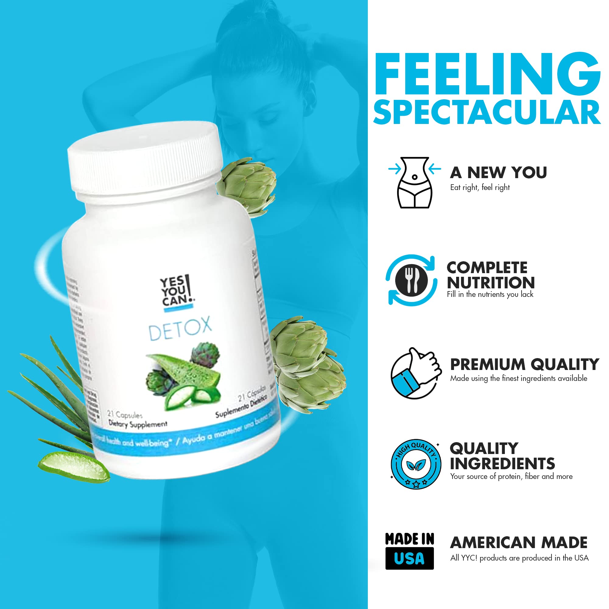 Yes You Can! Natural Detox Cleanse - Daily Cleanse Supplement for Men & Women Yes You Can! uk supplements