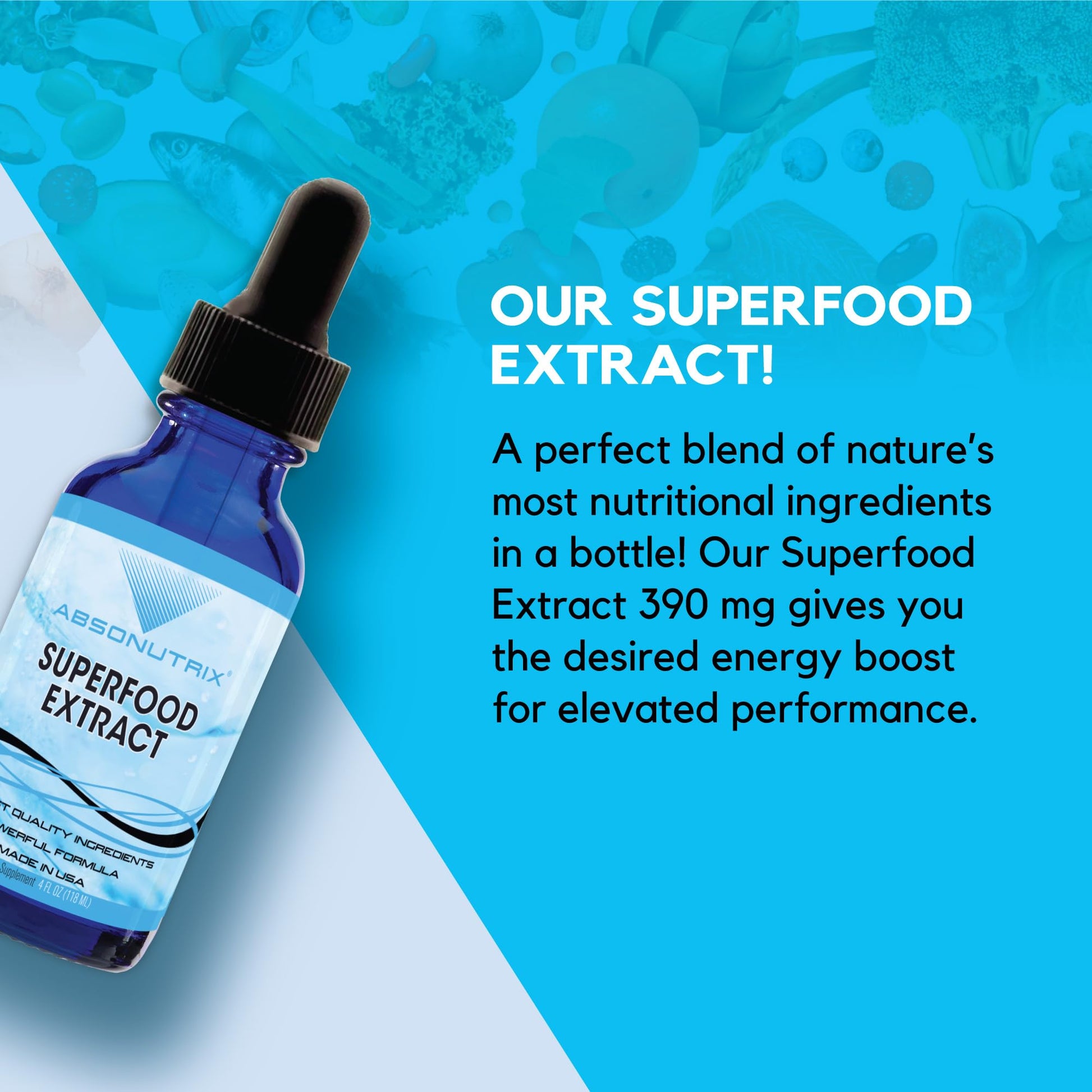 Absonutrix Superfood Extract 390 mg, 4 Oz Liquid, 302 Servings, Made in USA, Quick Absorption, Quality Potent Ingredients, Non-GMO, GMP Certified, Cruelty-Free Products Absonutrix uk supplements