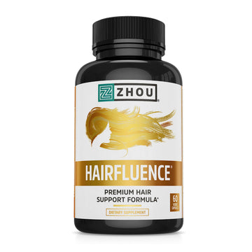 Zhou Hairfluence, Hair Growth Supplement with Biotin 5000mcg, Collagen, Keratin, Zhou Nutrition uk supplements
