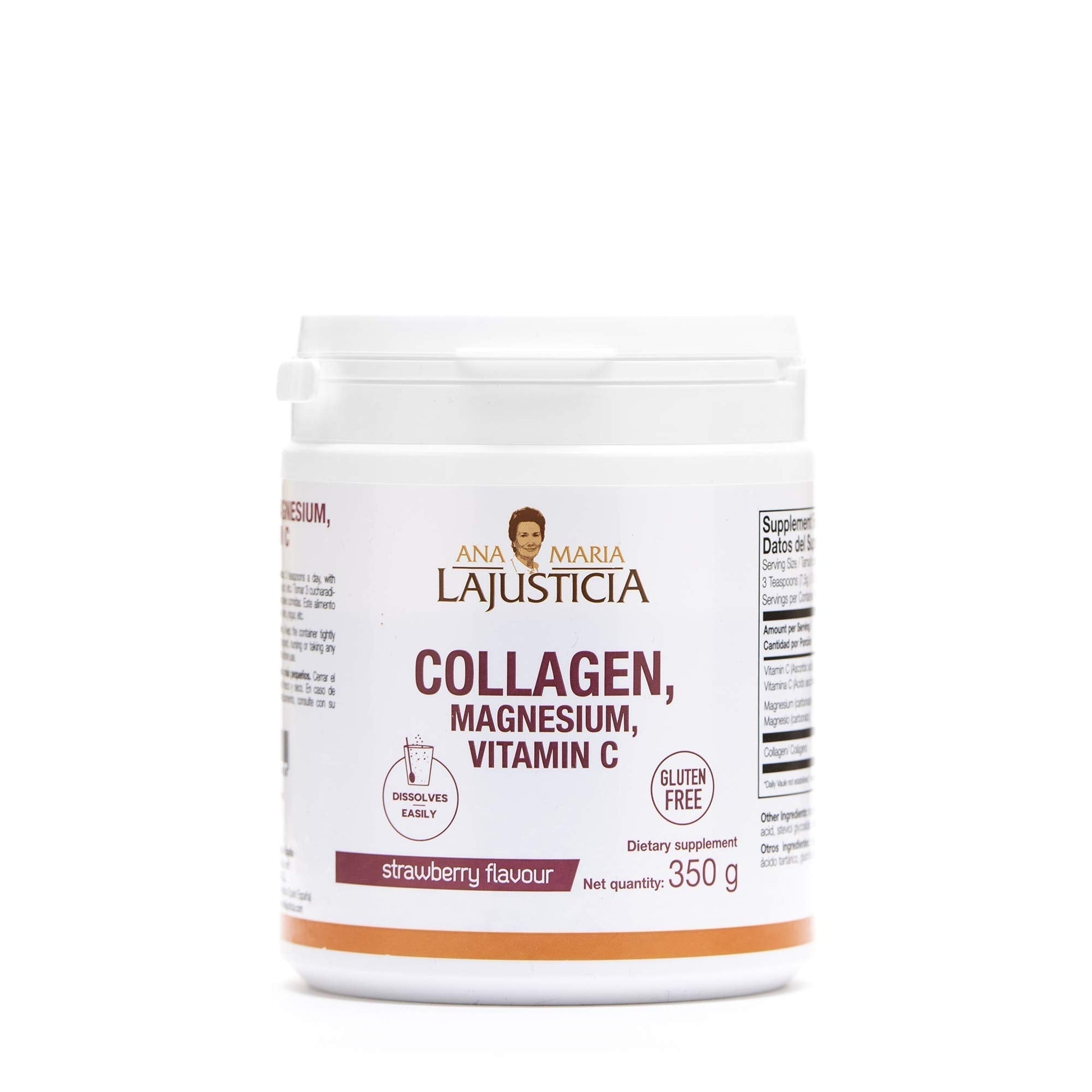 Ana Maria Lajusticia – Collagen with magnesium and vit c – 350 grams (strawberry flavour) Ana María Lajusticia uk supplements
