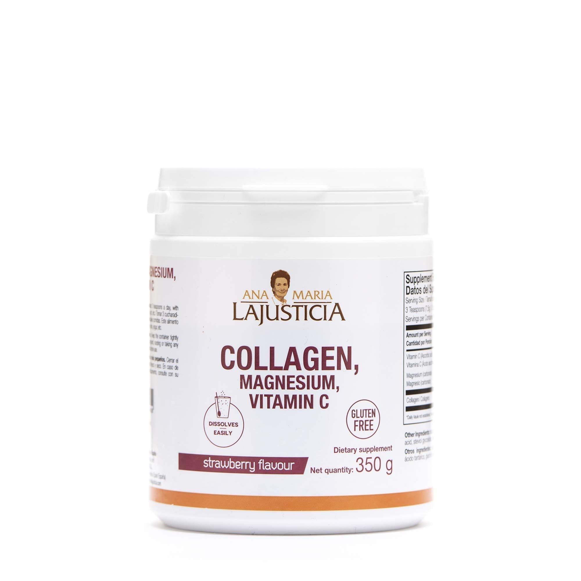 Ana Maria Lajusticia – Collagen with magnesium and vit c – 350 grams (strawberry flavour) Ana María Lajusticia uk supplements