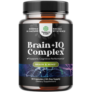 Nootropic Memory Supplement for Brain Support - Memory Pills for Brain Boost and Natural Energy Booster - Vitamin B 12 Bacopa Monnieri Rhodiola Rosea DMAE Ginkgo Biloba Phosphatidylserine Supplement Natures Craft uk supplements