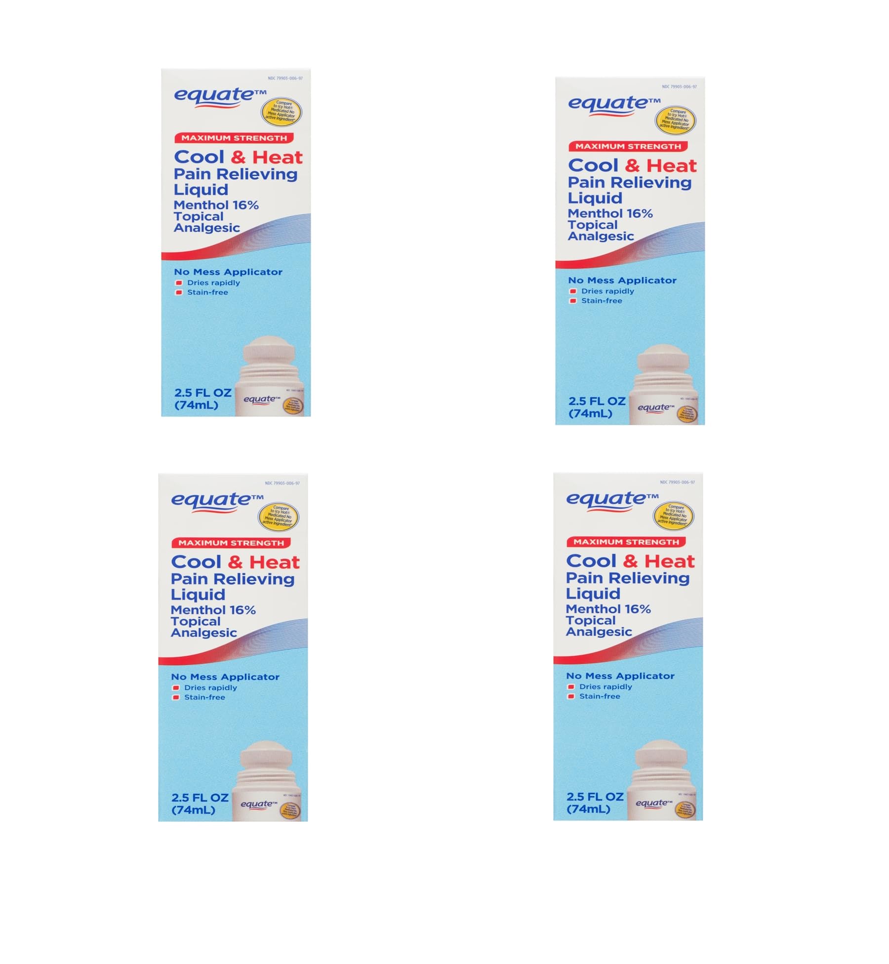 Equate Maximum Strength Cool & Heat, Equate Cool & Heat Pain Relief, Joint Pain Relief, 2.5 fl. oz, Pack of 2 Aus Healthcare uk supplements