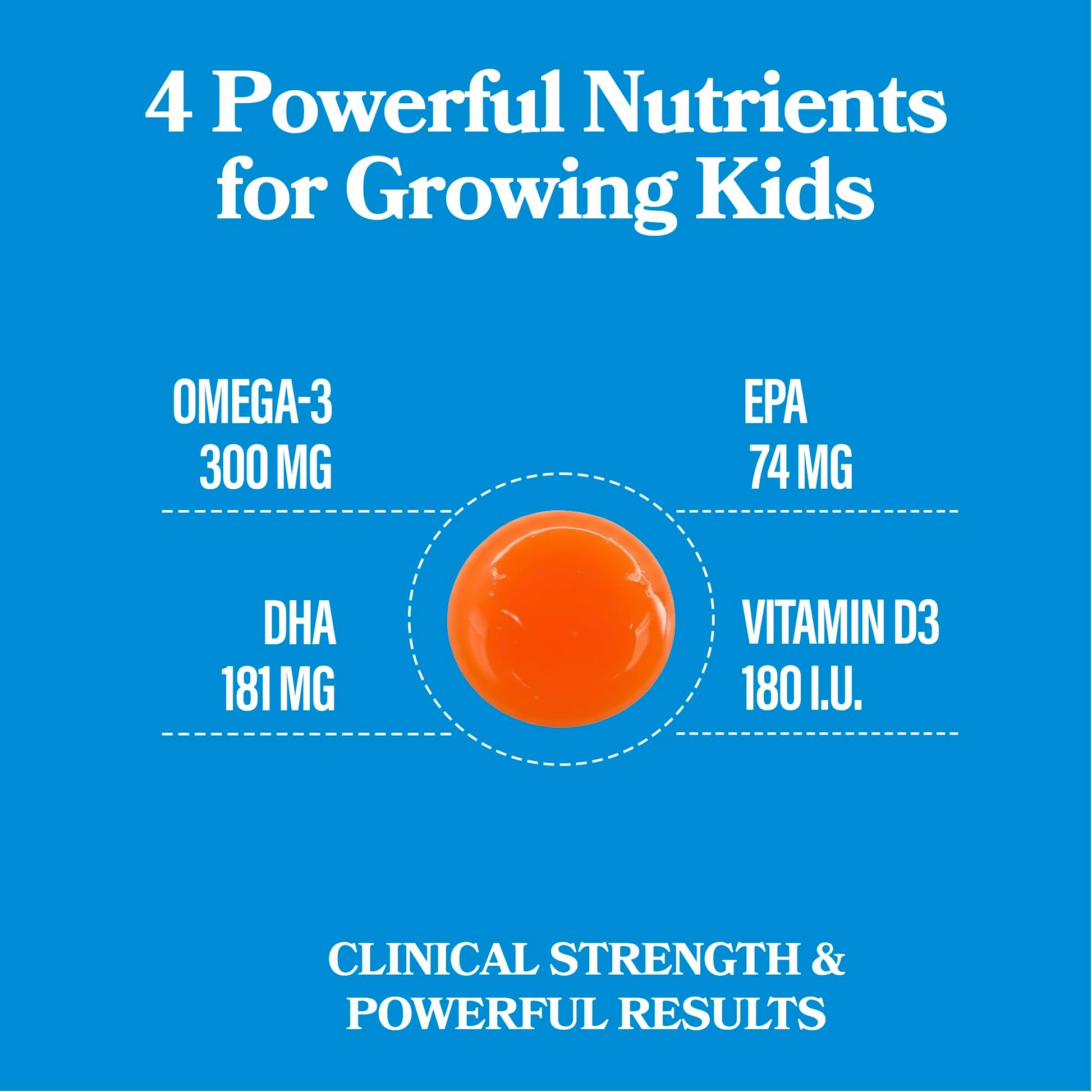 DAIKEN High Concentration Kids Fish Oil Omega-3 Gummies, No Sugar Added, Individually Wrapped, 300 mg Omega-3 (DHA & EPA) with Vitamin D3 for Kid, 30 Count, Tropical Fruit Flavor, Norwegian Sourced DAIKEN uk supplements