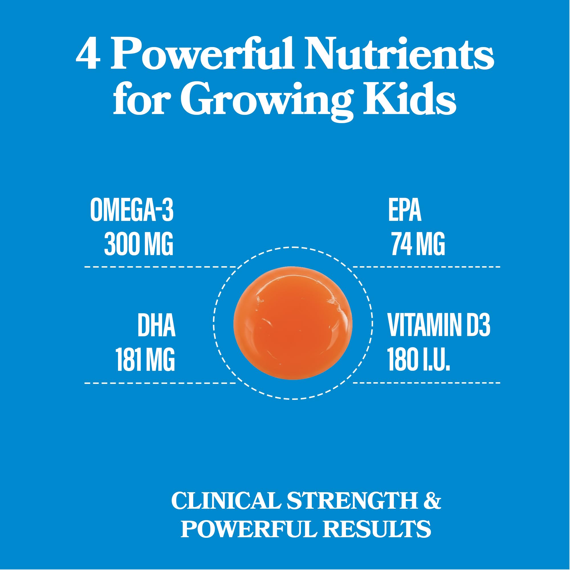 DAIKEN High Concentration Kids Fish Oil Omega-3 Gummies, No Sugar Added, Individually Wrapped, 300 mg Omega-3 (DHA & EPA) with Vitamin D3 for Kid, 30 Count, Tropical Fruit Flavor, Norwegian Sourced DAIKEN uk supplements