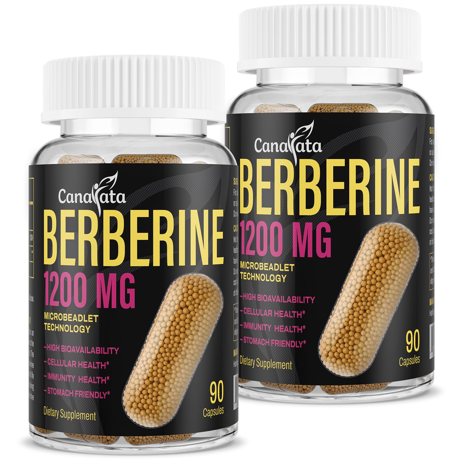 Berberine Supplement 1200mg Berberine HCL - High Bioavailability Microbeadlet Canarata uk supplements