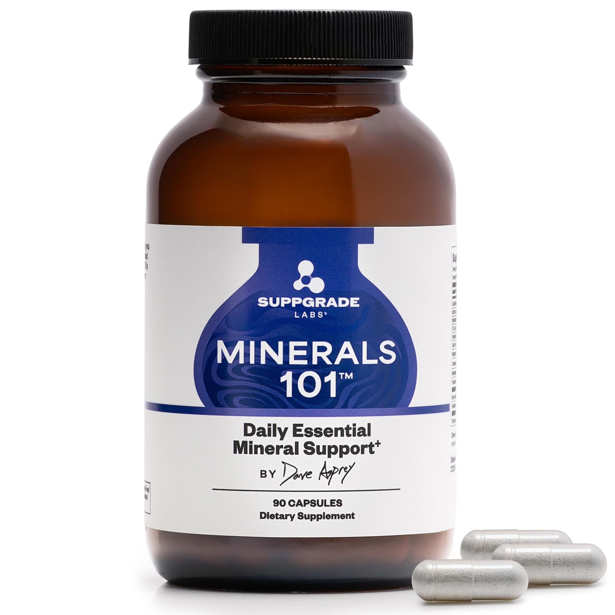 Suppgrade Labs Minerals 101 by Dave Asprey | Daily Essential Mineral Support | Trace Mineral Supplement with Calcium, Magnesium Malate, Chromium, Zinc, Copper, Potassium | 30 Day Supply Suppgrade Labs uk supplements