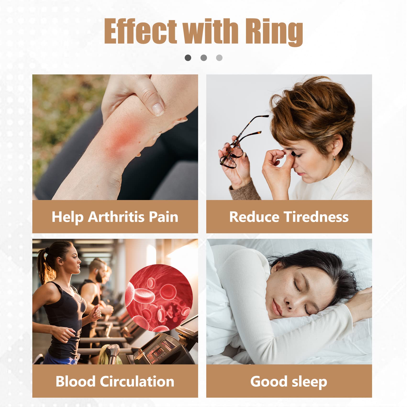 Jecanori Copper Rings for Women,Magnetic Ring Adjustable Love Heart Copper Rings Jecanori uk supplements