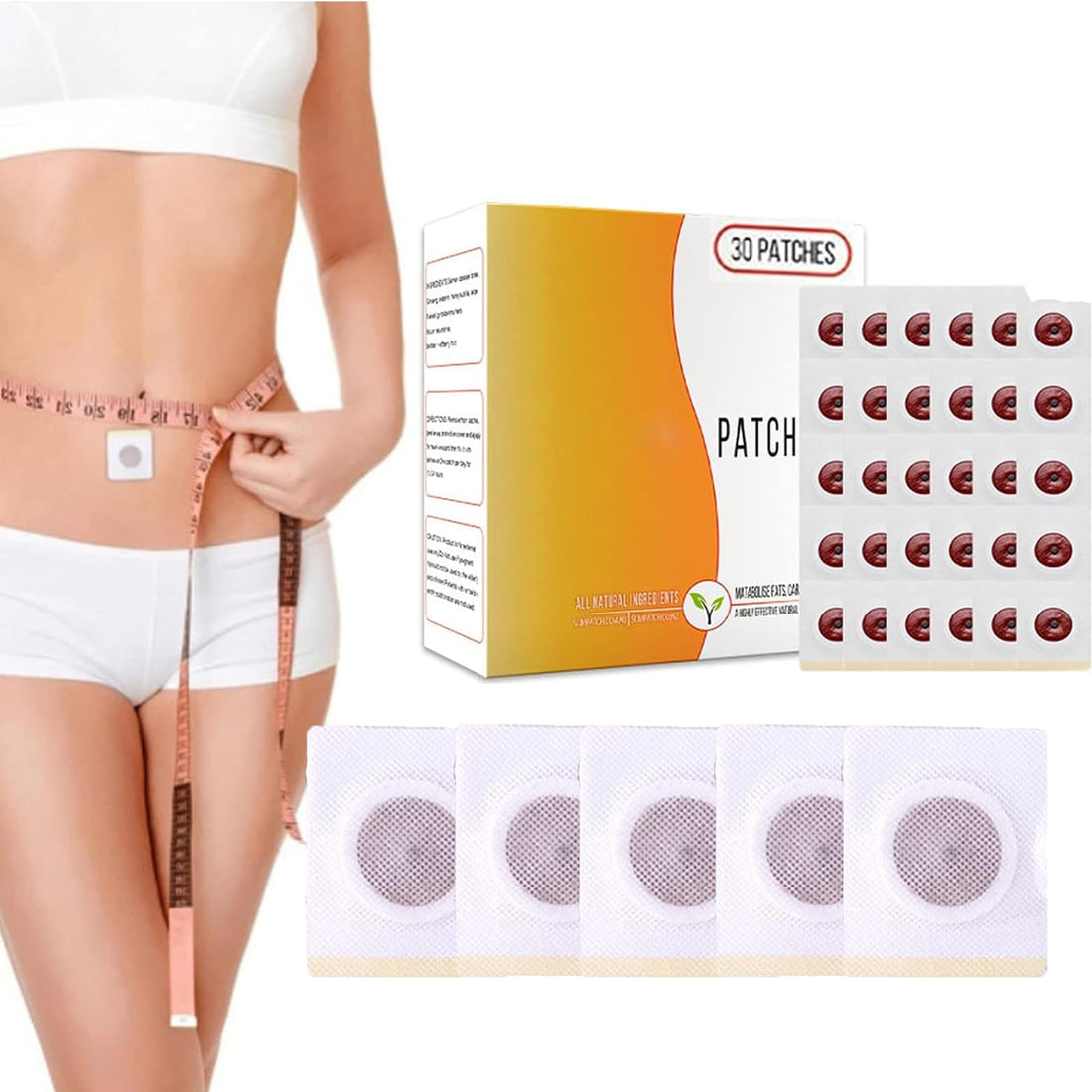 30Pcs Belly Patch, Waterproof Stickers for Women Girls, Natural Belly Sticker for Women and Men Rosarden uk supplements
