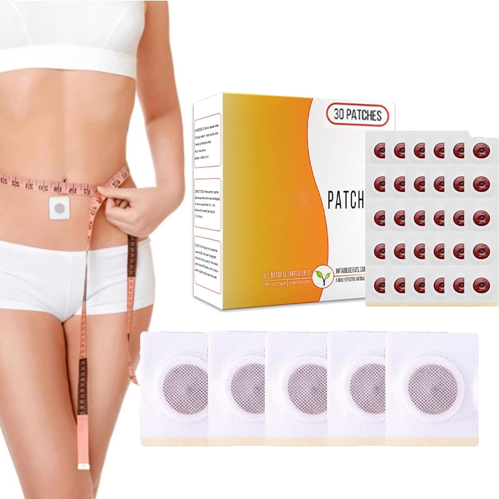30Pcs Belly Patch, Waterproof Stickers for Women Girls, Natural Belly Sticker for Women and Men Rosarden uk supplements