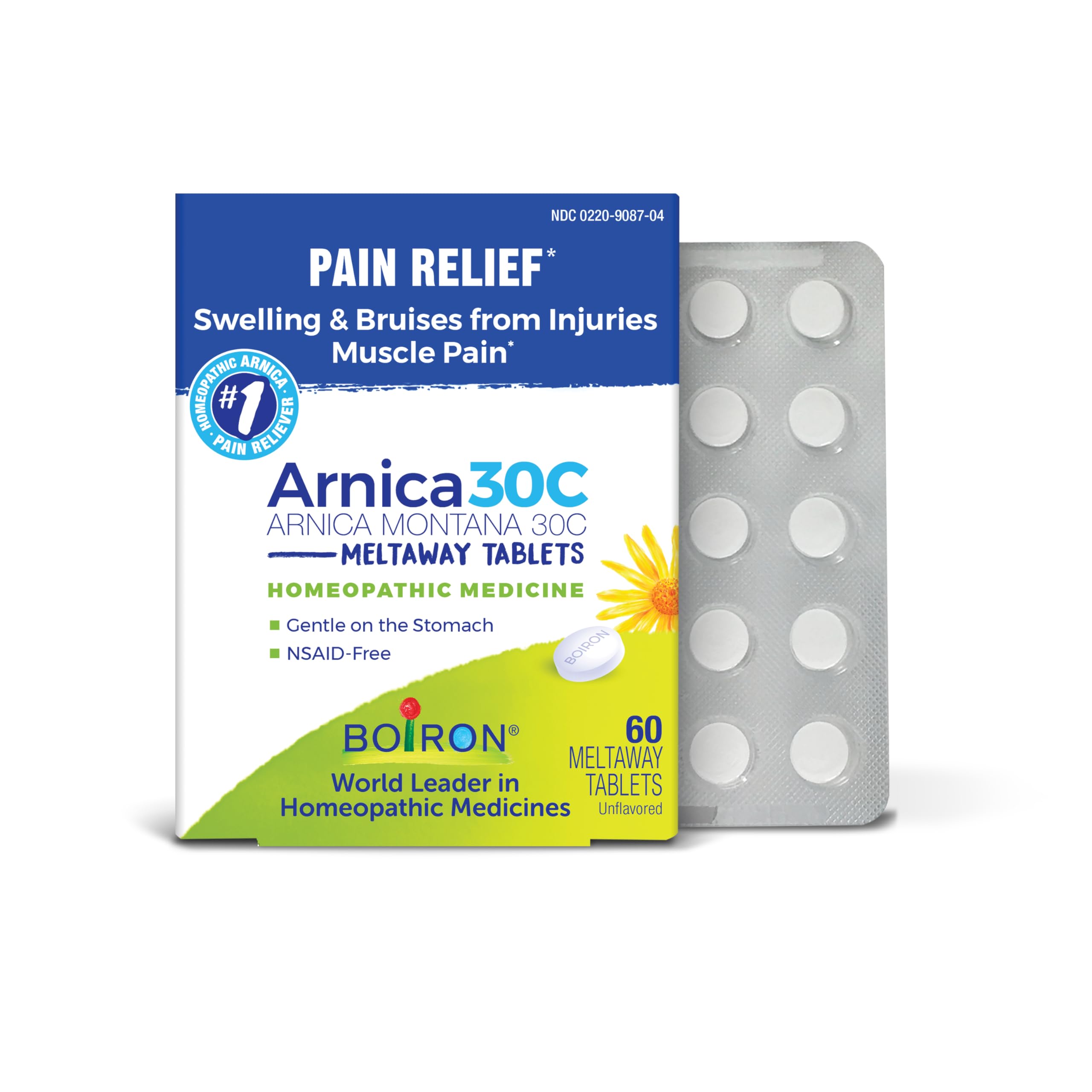 Boiron Arnica 30C Tablets for Pain Relief from Muscle Pain, Joint Soreness, Swelling from Injury or Bruises - 60 Count Boiron uk supplements