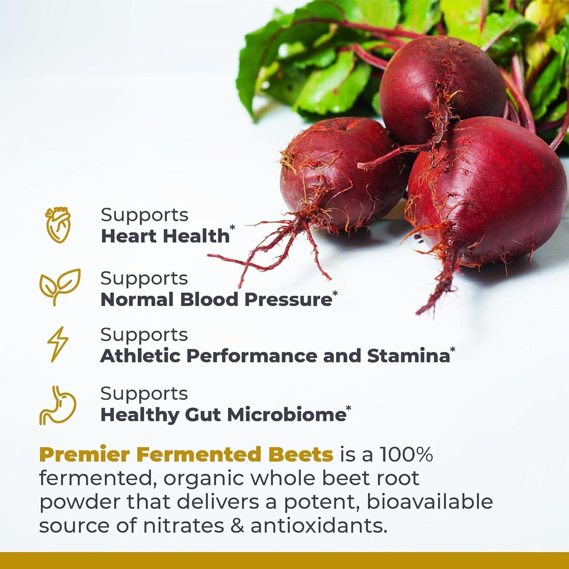 Premier Research Labs Premier Fermented Beets - Beet Root Powder Fermented, Organic Fermented Beets for Men & Women, Beetroot, Nitrates, Blood Pressure Support, USDA Organic - 6.3 Oz Jar Premier Research Labs uk supplements