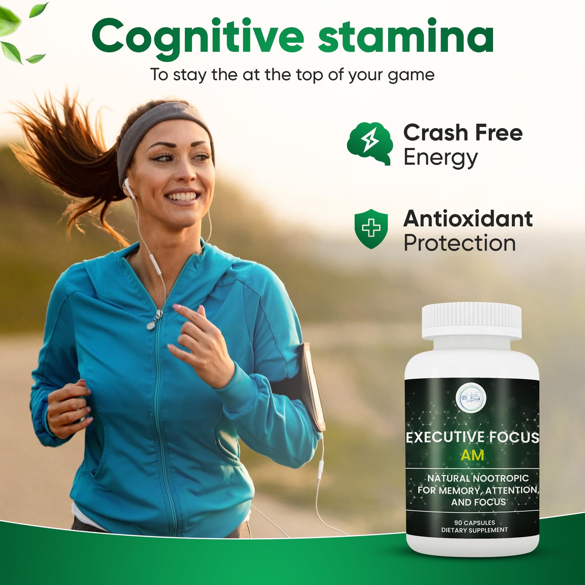 12-in-1 Natural Nootropic Brain Supplement for Memory and Focus, Nootropic for Men & Women, Brain Support Pill for Adults, Brain Vitamins - Focus 30 Day Supply Executive Focus uk supplements
