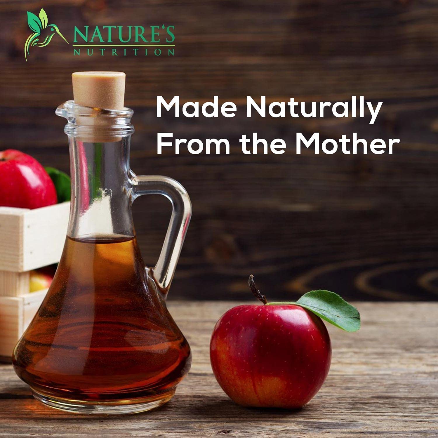 Nature's Nutrition Apple Vinegar Gummy for Weight Loss 1000mg - Vegan Apple Cider Vinegar Nature's Nutrition uk supplements