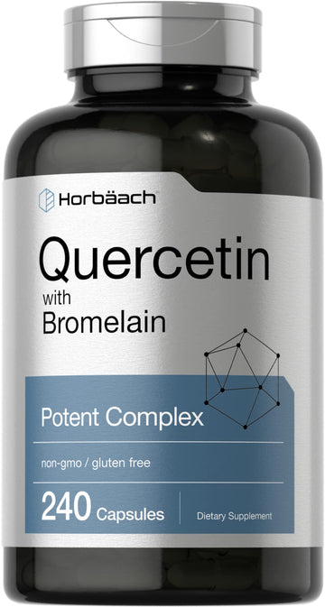 Quercetin with Bromelain Supplement | 240 Capsules | Non-GMO and Gluten Free Horbäach uk supplements